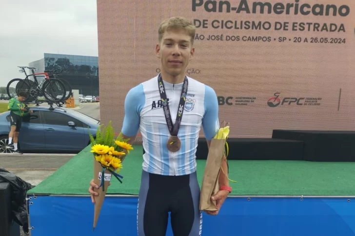 El sanjuanino Mateo Kalejman se subió al podio en el Panamericano de ciclismo de ruta