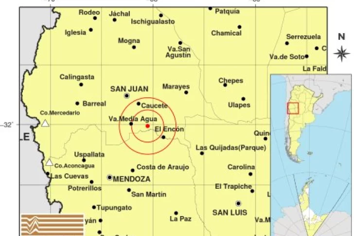 Sismo en la madrugada, con epicentro en el sur de San Juan