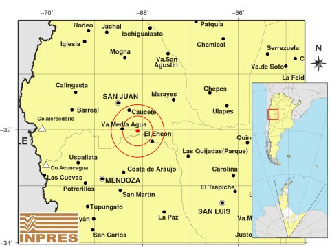 Sismo en la madrugada, con epicentro en el sur de San Juan