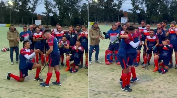 De la cancha al altar: el romántico pedido de casamiento de un jugador de hockey a su novio tras un partido