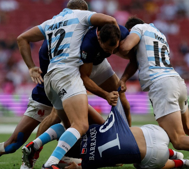 Francia frenó a Los Pumas Seven en Madrid