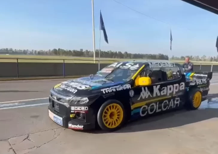 Antes del debut, Tobías probó la S10 de TC Pick Up