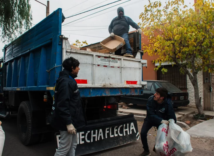 En sólo 3 días, Rawson llevó al PTA 10 camionadas de materiales reciclables