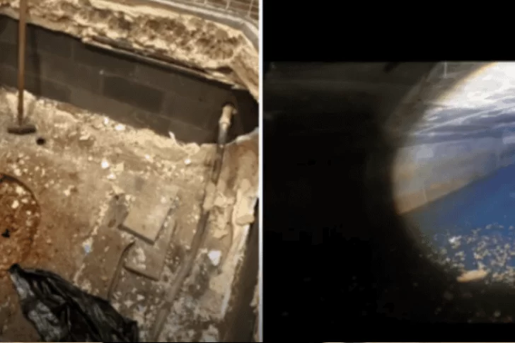 Video viral: Descubrieron un túnel escondido debajo de su casa y sospechan que se usó para el contrabando