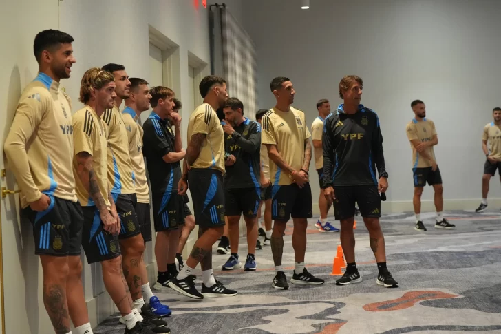 La Selección Argentina se entrenó en el hotel por un fuerte temporal
