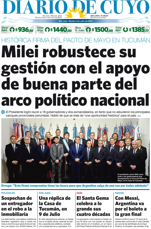 Tapa Edición 09 de Julio de 2024