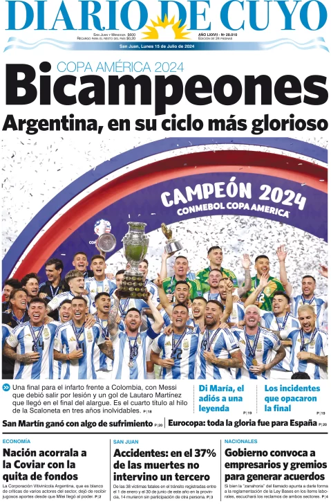 Tapa Edición 15 de Julio del 2024