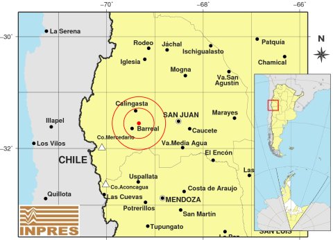 Un temblor de 3,6° sacudió el suelo sanjuanino durante la madrugada de este lunes