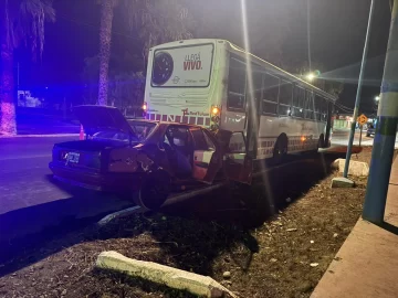 Se quedó sin frenos y se estrelló contra un colectivo que estaba estacionado