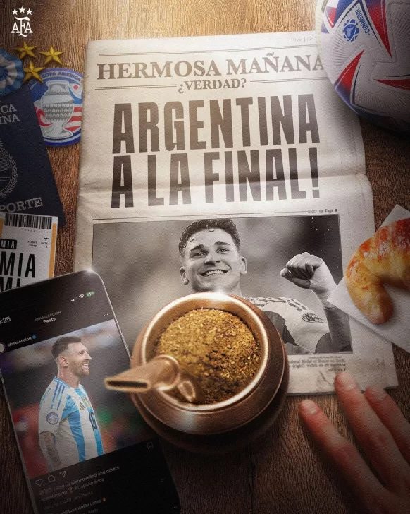 Copa América 2024: El particular posteo de la AFA sobre la final de Argentina! 😃🇦🇷