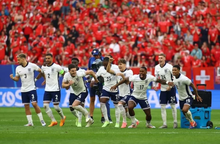 Inglaterra llevó a los penales un duro partido, eliminó a Suiza y avanzó a semifinales