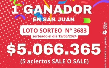 Buscan a un sanjuanino que ganó un premio millonario con el Loto y no lo reclamó