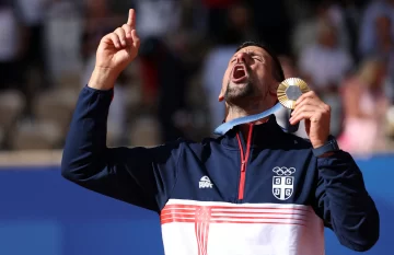 Djokovic pudo bañarse en oro