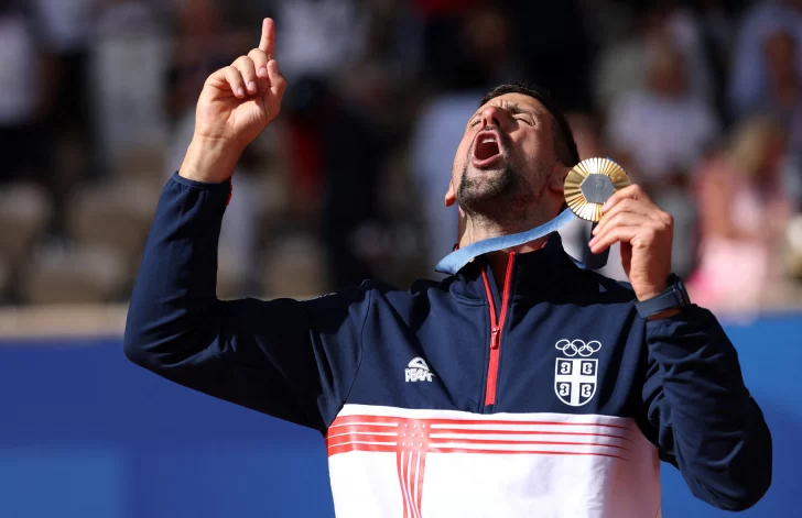 Djokovic pudo bañarse en oro