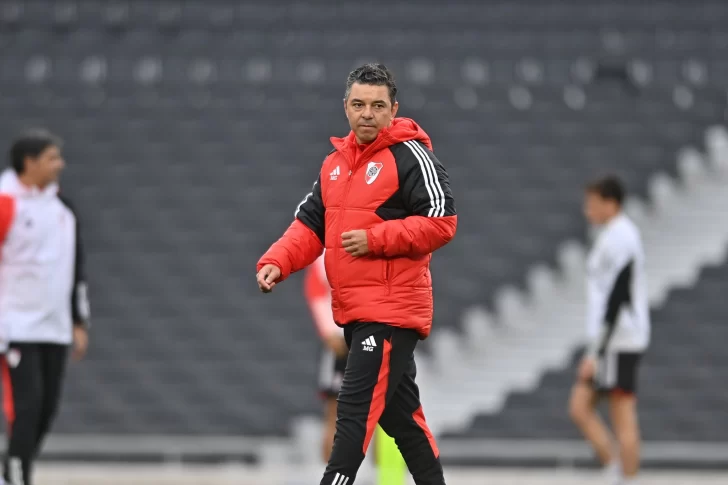 Marcelo Gallardo dirigió su primera práctica en River