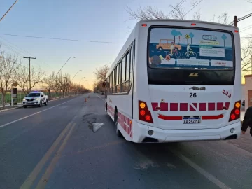 Un colectivo impactó a una moto en la que circulaba una mujer junto a sus dos hijas