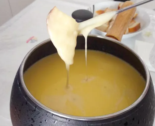 Receta de fondue de queso