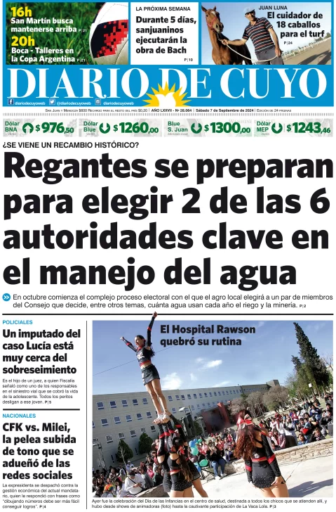 Tapa Edición 07 de Septiembre del 2024