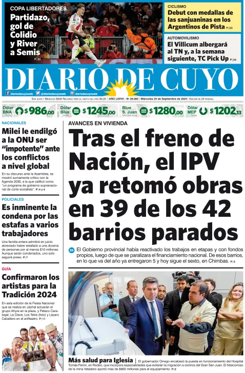 Tapa Edición 25 de Septiembre del 2024