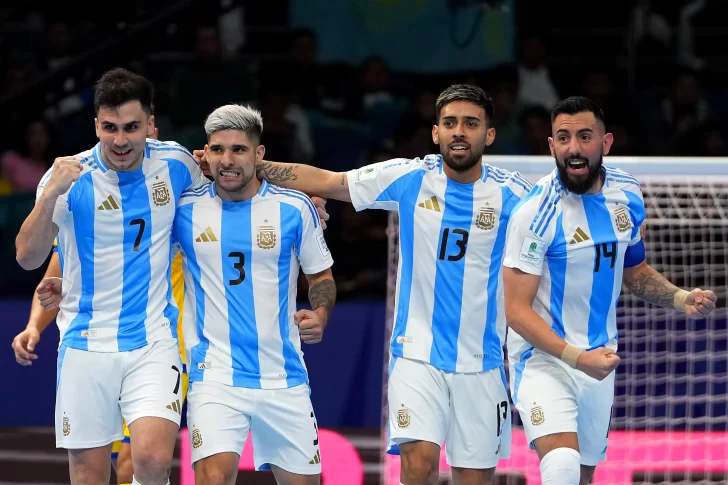 Argentina goleó a Kazajistán y Francia será su rival en semifinales del Mundial de Futsal