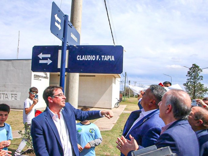 Un pueblo de Santa Fe le puso “Chiqui” Tapia a una calle