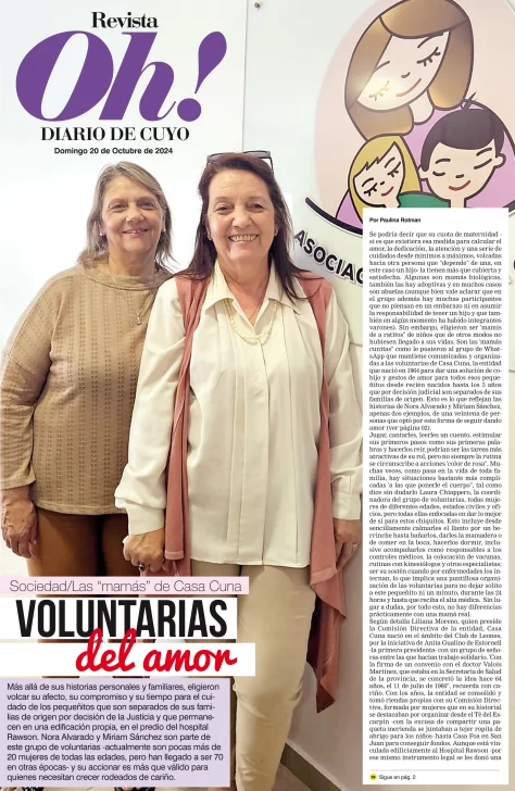 Tapa Revista Oh! 20 de Octubre de 2024