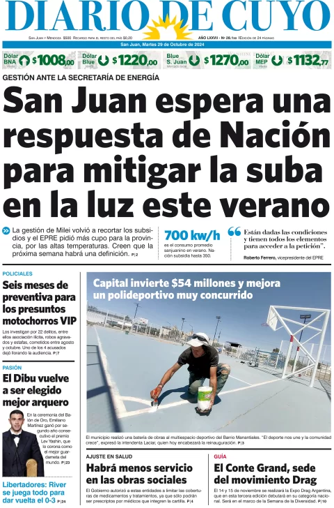 Tapa Edición 29 de Octubre de 2024