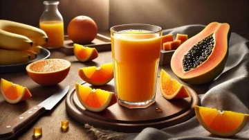 Los poderosos efectos para la salud del jugo de naranja y papaya