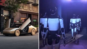 Elon Musk presentó el robotaxi de Tesla y robots humanoides para ayuda en tareas domésticas