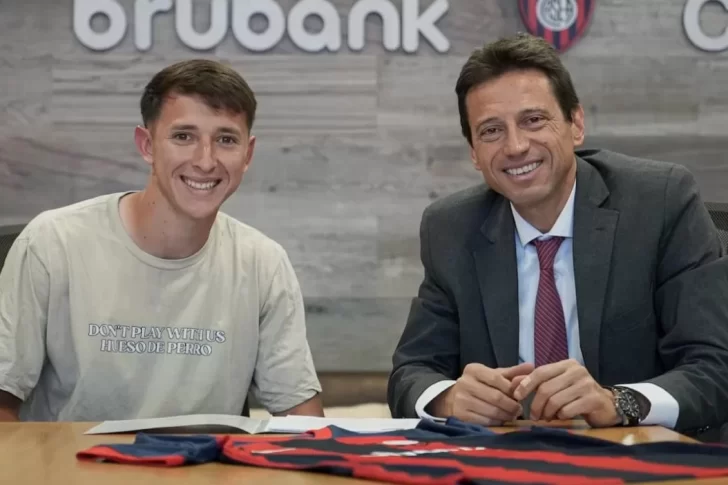 El sanjuanino Agustín Ladstatter firmó su primer contrato profesional con San Lorenzo de Almagro