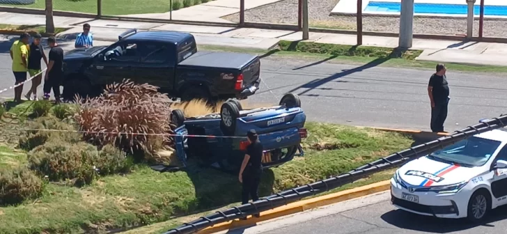 Fuerte choque y vuelco en Capital