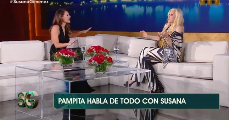 Pampita habló de todo en el living de Susana Giménez: “Nunca me imaginé que se iba a destruir todo”