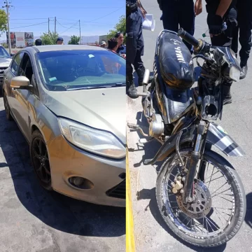 Un choque entre auto y moto dejó a dos niños hospitalizados