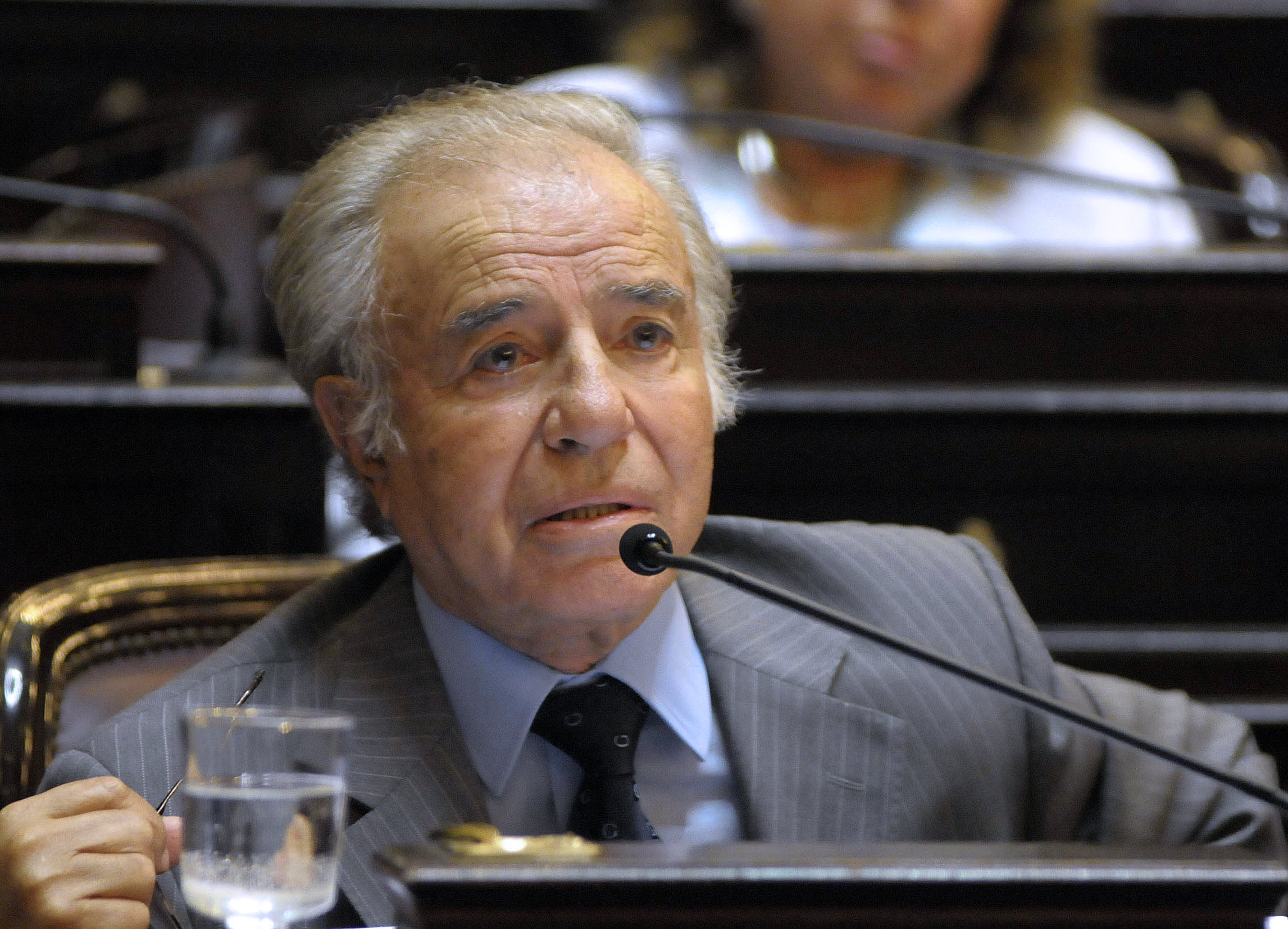 (FILE) Former Argentine President (1989-99) and current senator for L