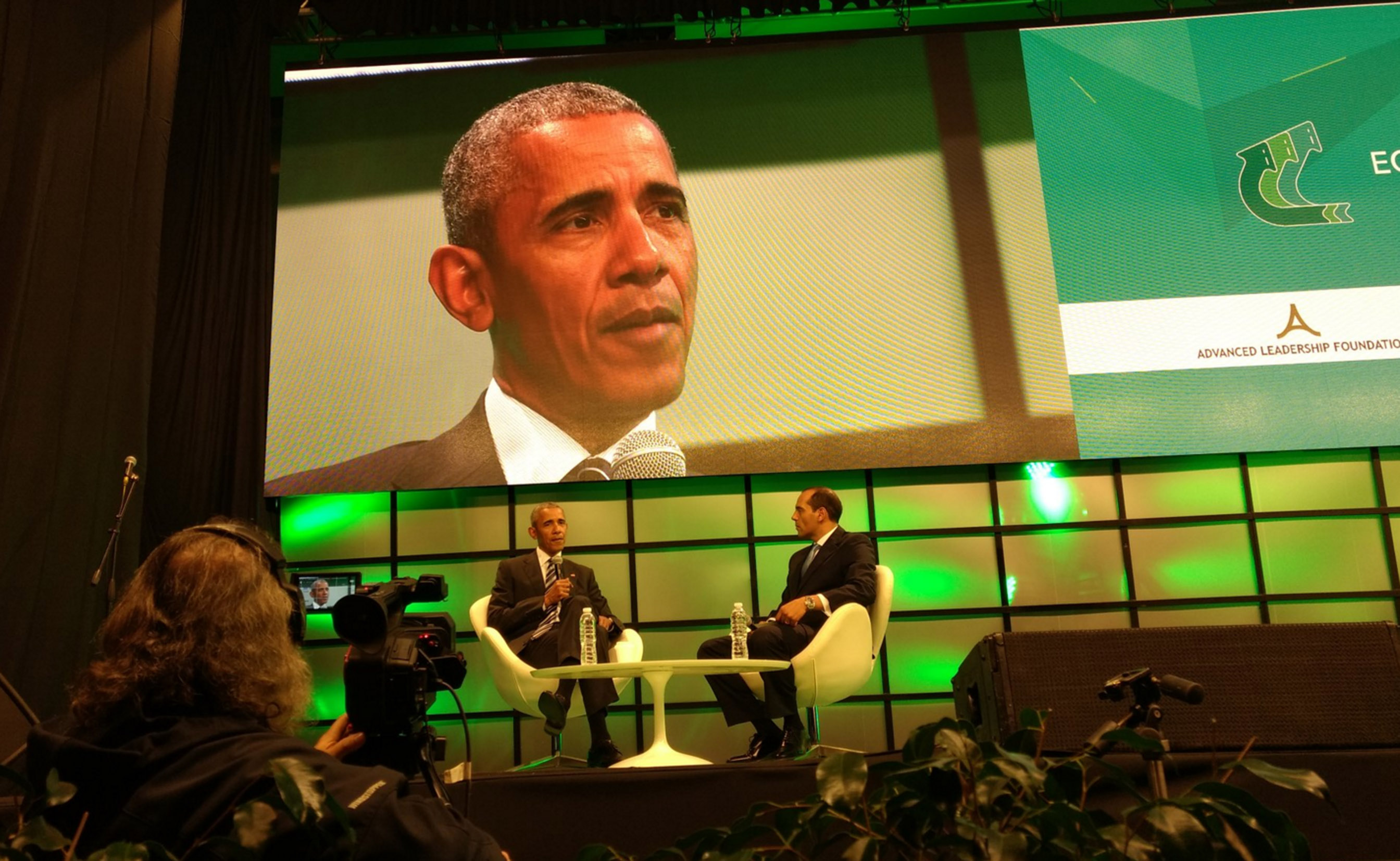 DYN36, CORDOBA, 06/10/2017, BARACK OBAMA , EX PRESIDENTE DE ESTADOS UNIDOS Y NOBEL DE LA PAZ,  EN EL  CONGRESO DE ECONOM�A VERDE QUE ORGANIZ� LA ADVANCED LEADERSHIP FOUNDATION CON EL GOBIERNO PROVINCIAL. FOTO:DYN/TWITTER