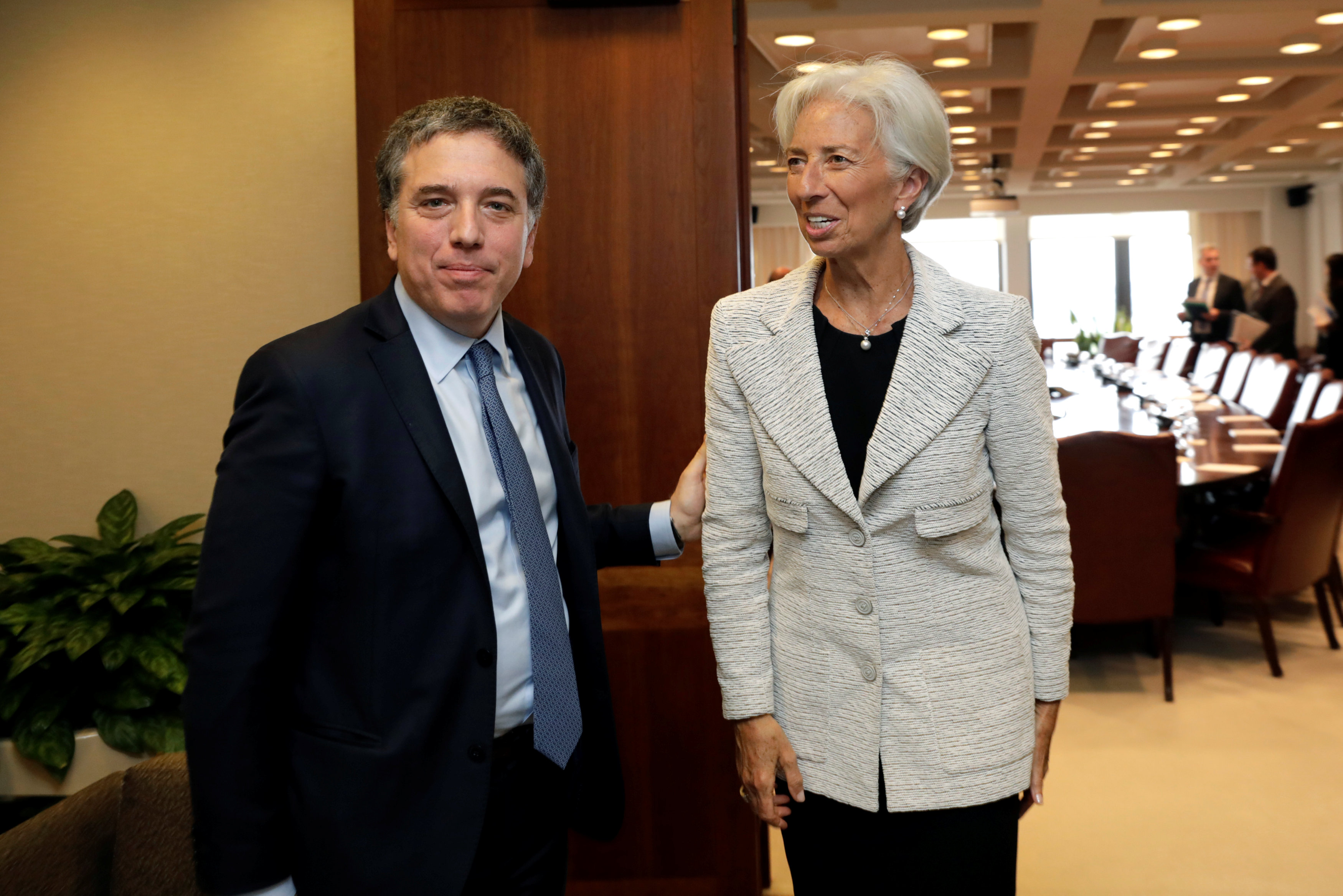 IMF Managing Director Christine Lagarde meets with Argentina's Treasury Minister Nicolas Dujovne in Washington