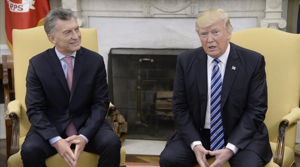 EL PRESIDENTE TRUMP RECIBE A MACRI EN LA CASA BLANCA